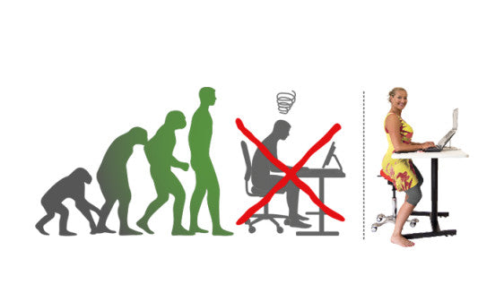 Sitting on a saddle chair provides a solution to a lethal paradigm