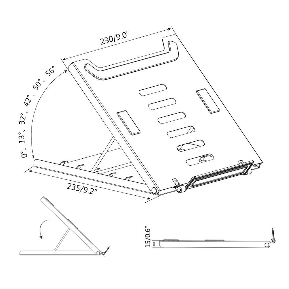 gku™ V1 Multi-angle Laptop iPad tablet desktop Stand