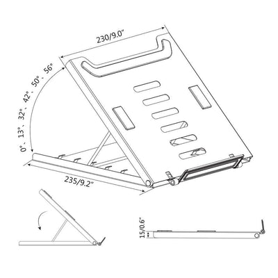 gku™ V1 Multi-angle Laptop iPad tablet desktop Stand