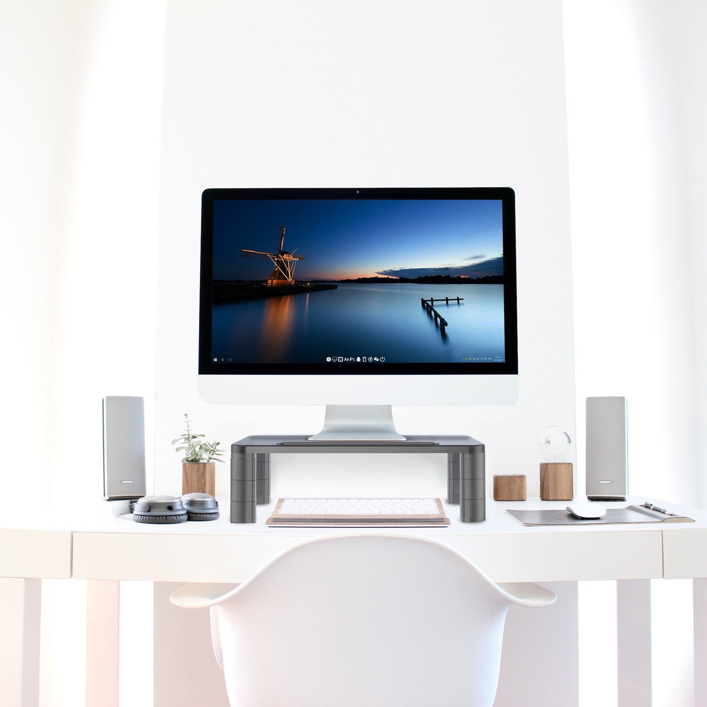 gku™ Height Adjustable Monitor Laptop Stand Riser
