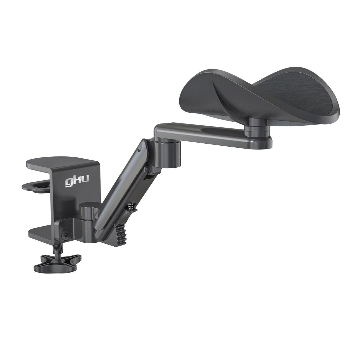 Aluminum Alloy Rotating Desk Extension Elbow Pad Armrest Clamp-on Adjustable Armrest