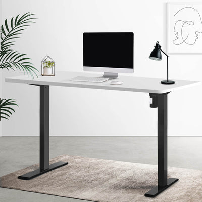 Artiss Electric Standing Desk Motorised Sit Stand Desks Table Black White 140cm