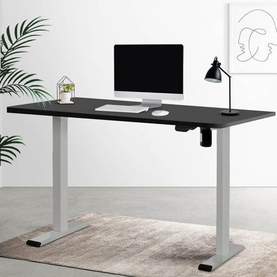 Artiss Electric Standing Desk Motorised Sit Stand Desks Table Grey Black 140cm