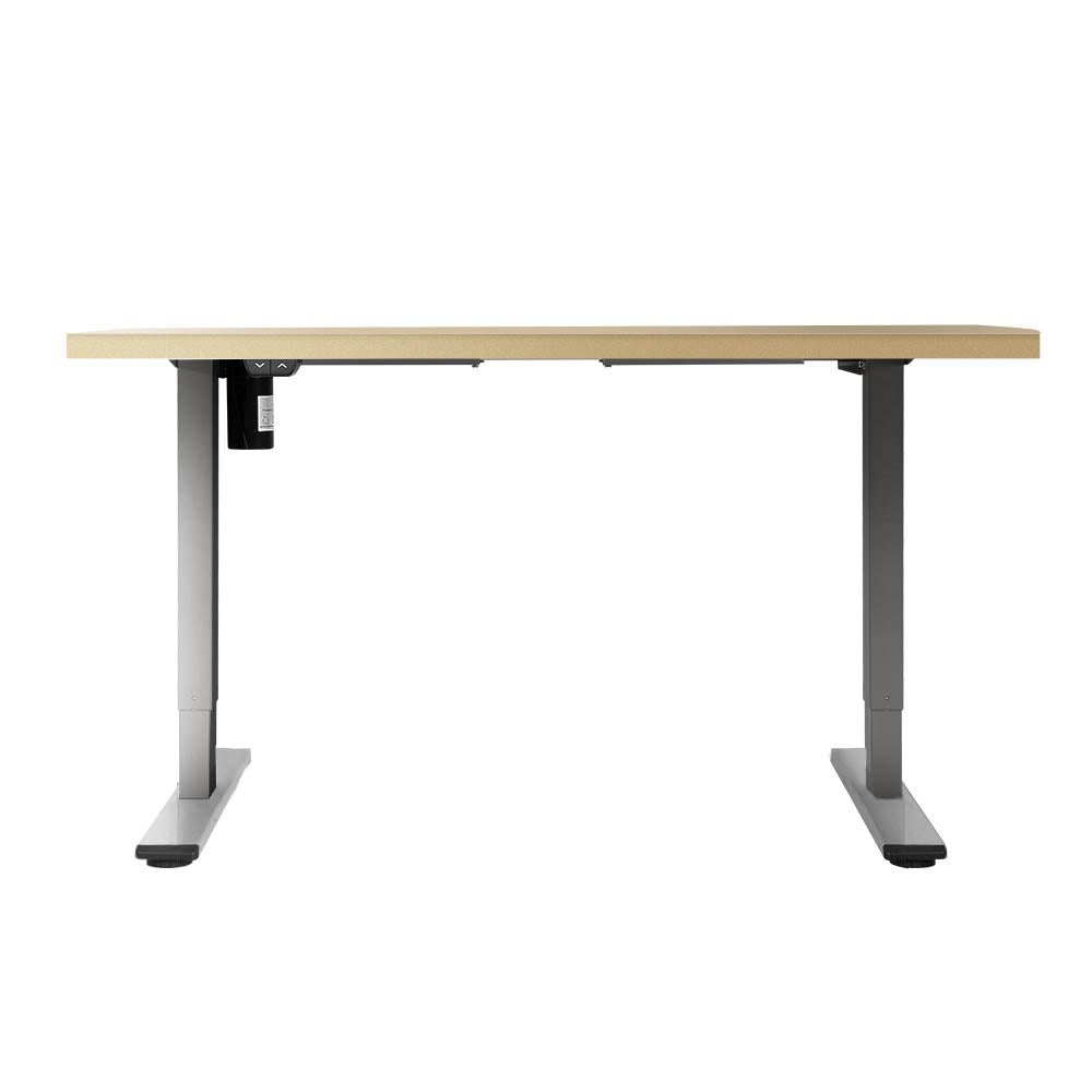 Artiss Electric Standing Desk Motorised Sit Stand Desks Table Grey Oak 140cm