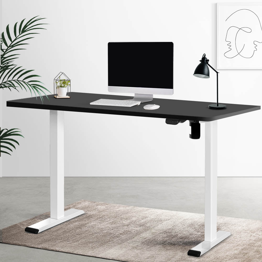 Artiss Electric Standing Desk Motorised Adjustable Sit Stand Desks White Black