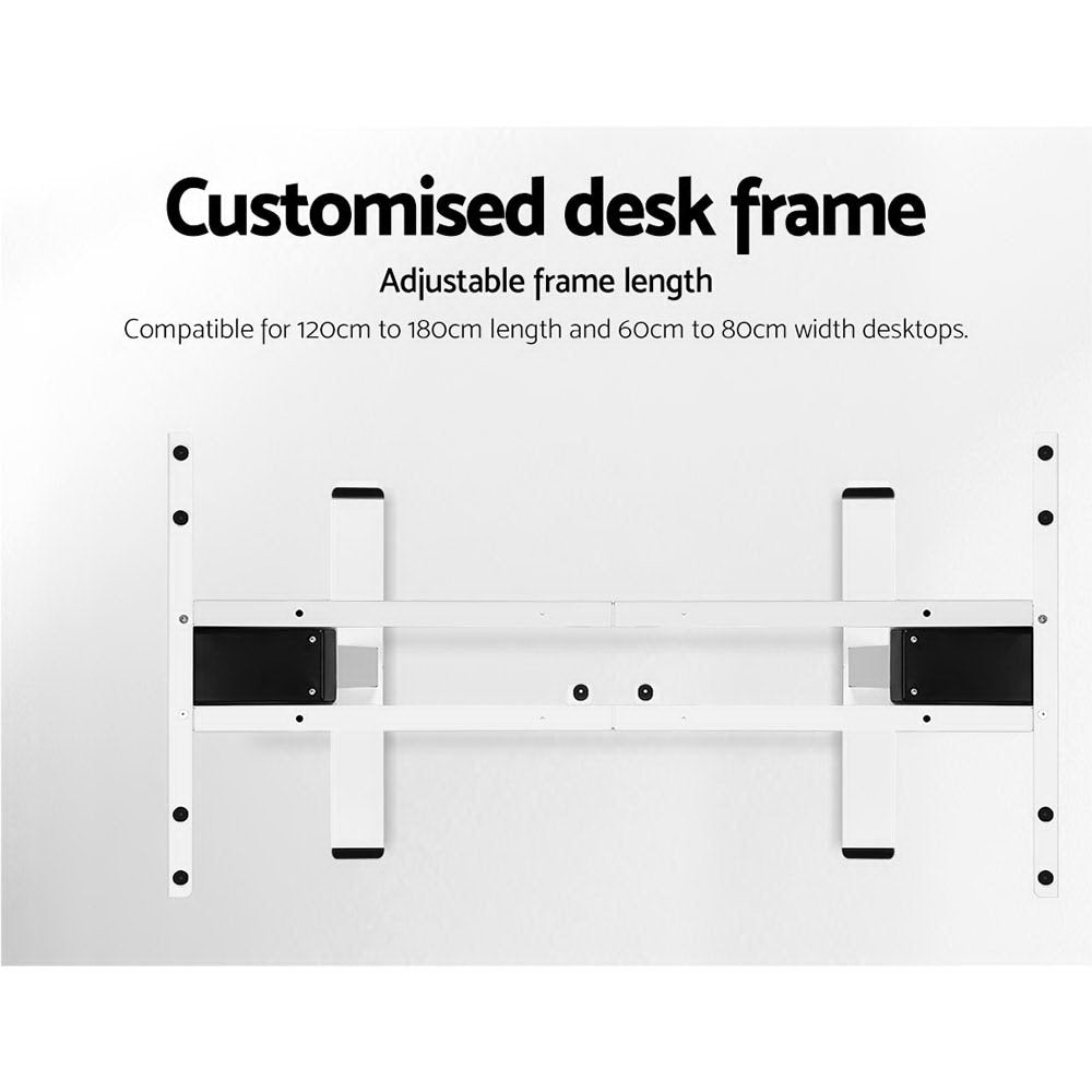 Artiss Standing Desk Electric Adjustable Sit Stand Desks White Black 140cm
