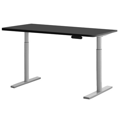 Artiss Electric Standing Desk Height Adjustable Sit Stand Desks Grey Black 140cm