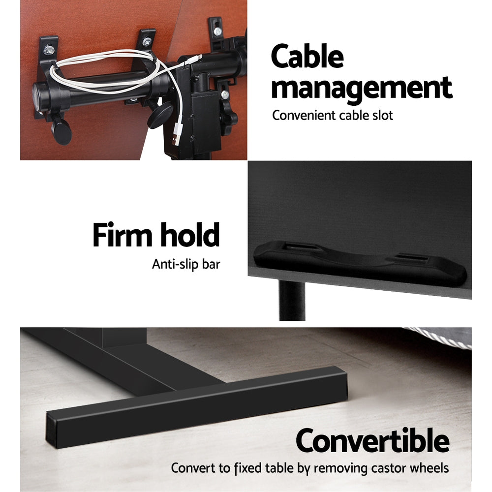 Artiss Laptop Table Desk Adjustable Stand - Black