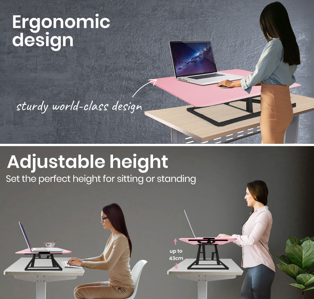 FORTIA Desk Riser Laptop Sit Stand Height Adjustable Standing Computer Monitor