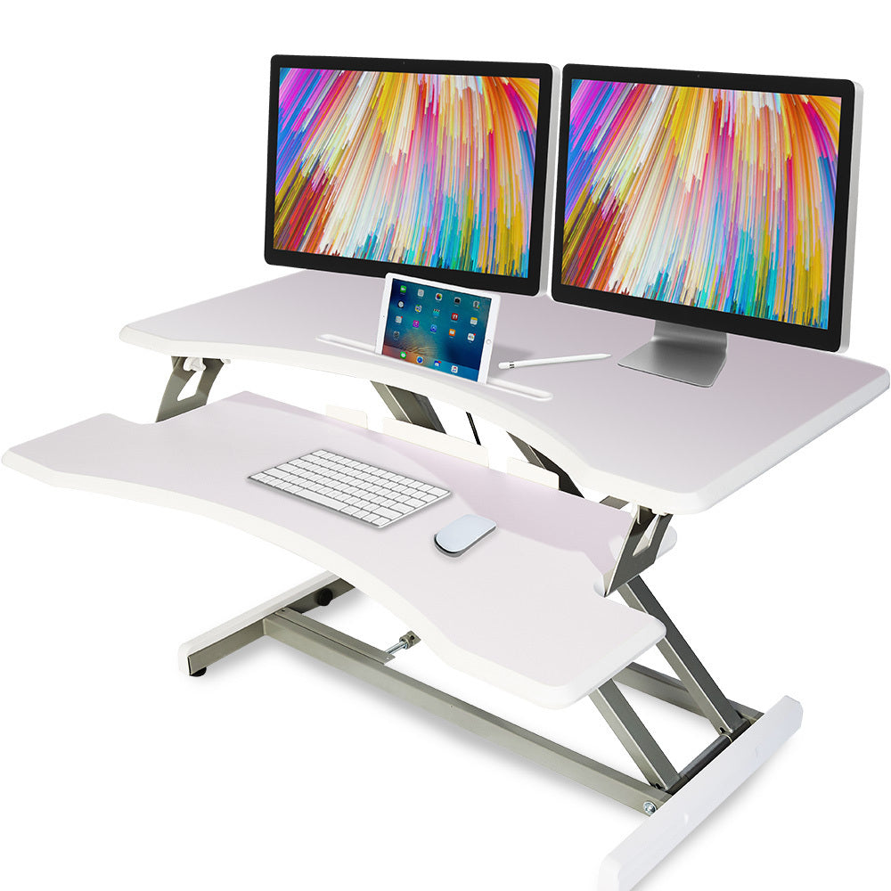Office Riser Stand FORTIA 83cm Desk Riser Office Shelf Standup Sit Stand Standing Height ...