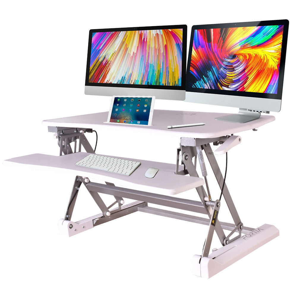 Computer Desk Riser Adjustable Height FORTIA Height Adjustable Desk Riser Sit/Stand Office Computer Desk