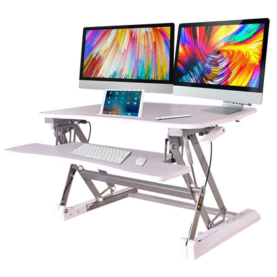 FORTIA Height Adjustable Desk Riser Sit/Stand Office Computer Desk