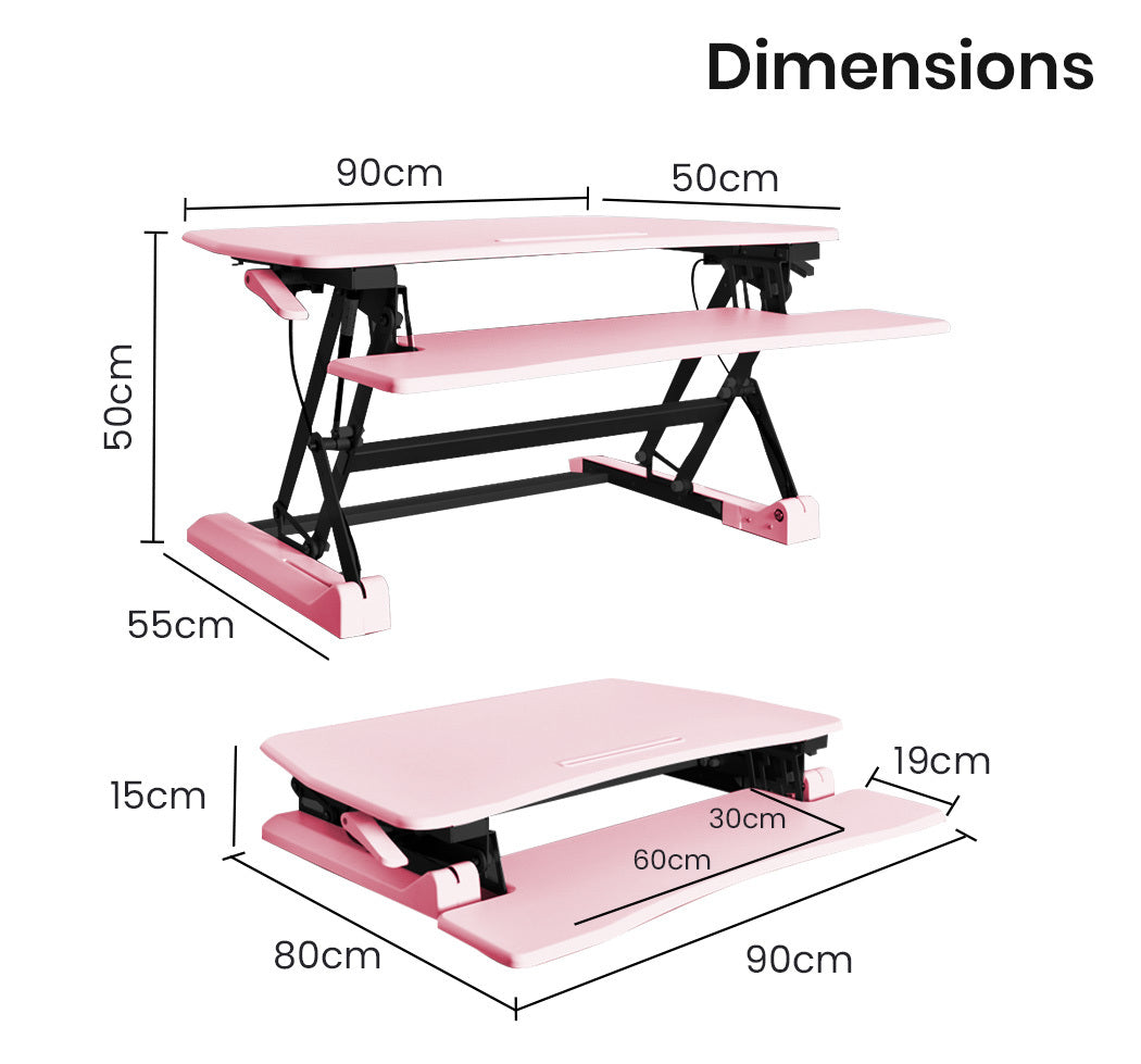 FORTIA Desk Riser Height Adjustable Standing Sit Stand Computer Monitor Desktop