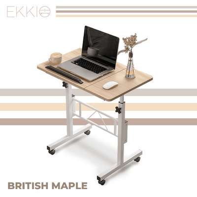 EKKIO Mobile Desk Half Tilt British Maple EK-MD-101-VAC/EK-MD-101-YM