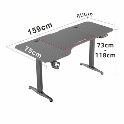Gaming Standing Desk Home Office Lift Electric Height Adjustable Sit To Stand Motorized Standing Desk 1675