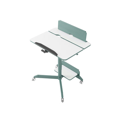 Compact tilting ergonomic sit stand desk