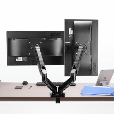 gku™ EZY-Riser© Dual Monitor Desk Mount Stand
