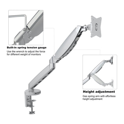 gku™ PRO-Riser© Monitor Desk Mount Stand