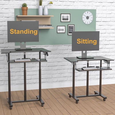 gku™ Mobile Height Adjustable Sit Stand Desk