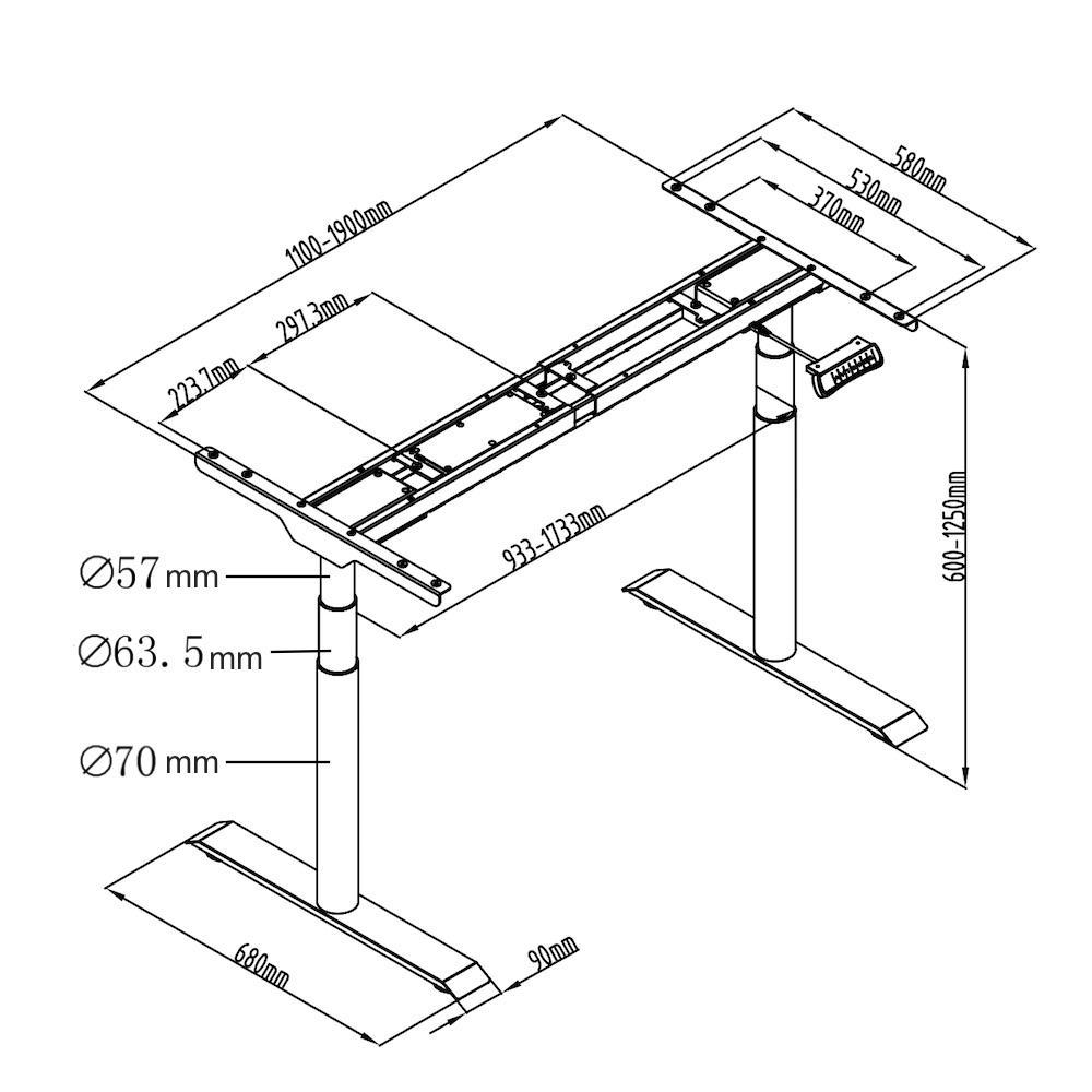 gku™ ProLift Dual-Motor Electric Adjustable Height Sit Stand Desk